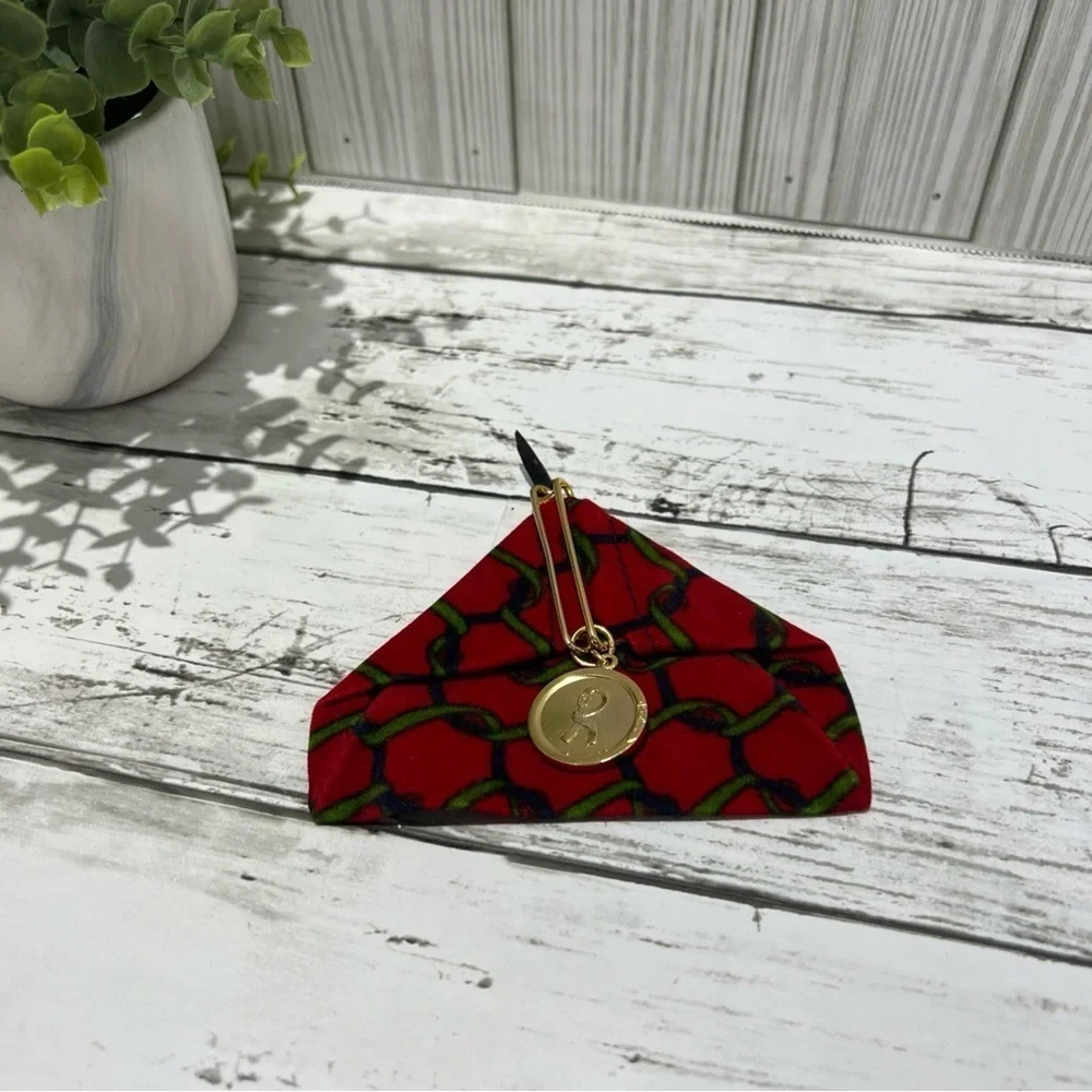 Roberta di Camerino Red and Green Velvet Keychain